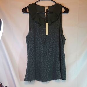 NWT Lauren Conrad Green Sleeveless Top, Size L